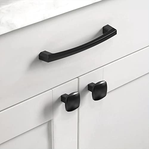 Asidrama 10 Pack 5 inch Matte Black Kitchen Cabinet Handles - color: Matte Black, size: 5" Hole Center(128mm)
