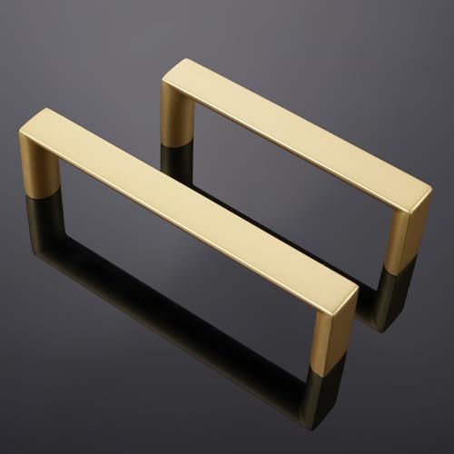 Brushed Gold Kitchen Cabinet Pulls 5 Inch 10 Pack - color: Brushed Gold, size: 5'' Hole Center(128mm)