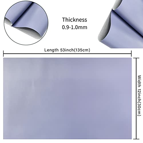 HYANG Smooth Solid Color Light Blue Faux Leather Sheets 1 Rolls 12"X53" (30cmX135cm),Faux Leather is Great for, Bows,Earrings Handmade DIY Craft Projects Making - color: Light Blue