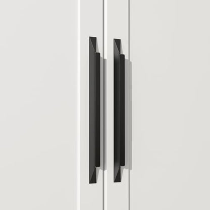 Goldenwarm 10 Pack Black Cabinet Handles, 6-1/4" Hole Center Finger Pulls - color: Black, size: 6-1/4in Hole Centers