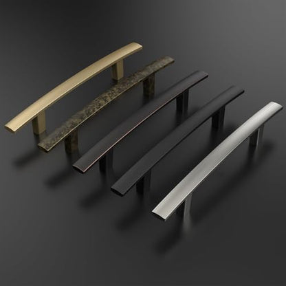 homdiy 5 Pack Brushed Gold Cabinet Pulls, Solid Zinc Alloy, 5 Inch CC - color: Matte Gold, size: 5 Inch Hole Center