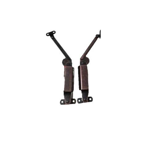 2-Piece Antique Bronze Spring-Loaded Cover Plate Support Hinge (with Screws) - Suitable for Tables, Toy Boxes, and Furniture Cabinet Hardware, Easy to Install, Rust-Proof and Durable.