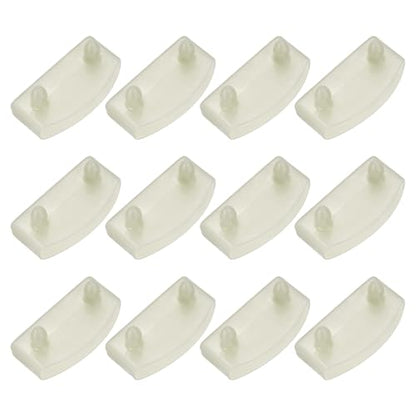 uxcell 12 Pcs 55mm x 9mm Plastic Bed Slat End Caps, Bed Slat Cover Beige - color: Beige, size: 55mm x 9mm