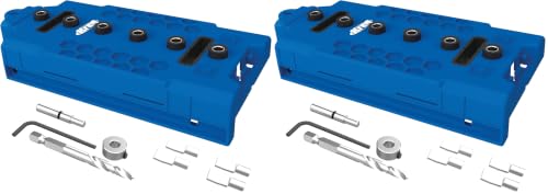 Kreg Shelf Pin Jig 1/4 Inch - Cabinet Hole Drilling Guide - Edge Aligned Precision - Adjustable Tool - KMA3225 (Pack of 2) - size: 6mm x 38mm (Pack of 2)