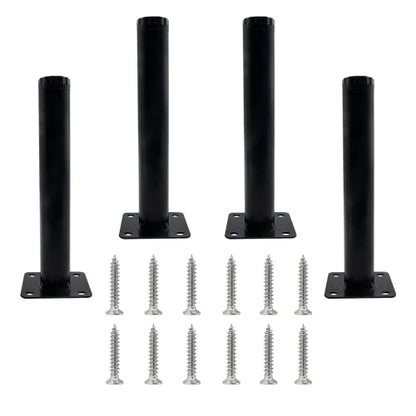 Bivethoi 4 PCS Black Adjustable Furniture Legs, 6.7 Inch / 170mm - size: 6.7 Inch / 170mm