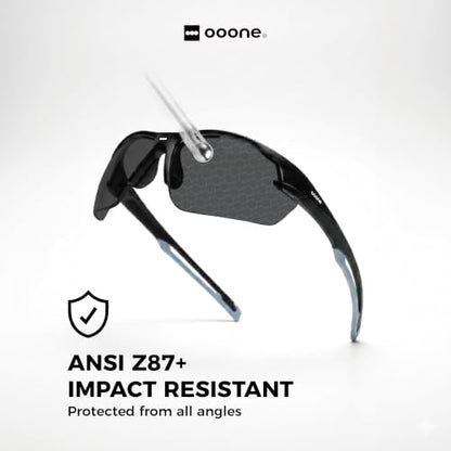 ANSI Z87+ Safety Glasses, Anti-Fog Lightweight Protective Eyewear - color: Smoke