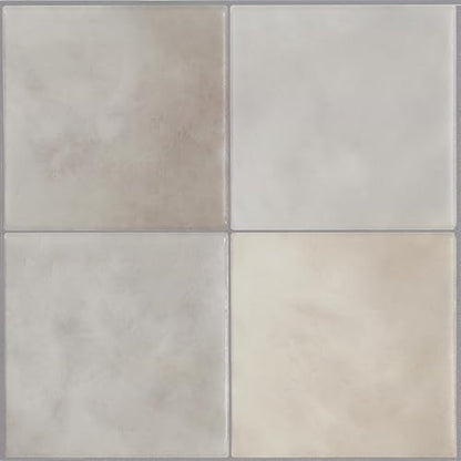 Smart Tiles Peel and Stick backsplash, Zellige Stone Greige, 9"x9" - color: Stone Greige