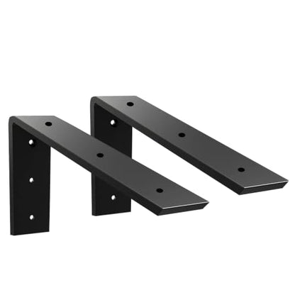 WINKER Countertop Support Bracket 2 Pack Heavy Duty 3/8" Thick Hidden L Shelf Bracket 10" x 6" x 2.5" Metal Corbels for Quartz/Granite/Wood/Concrete/Laminate Countertops, Black - size: 10″x6″x2.5″-3/8" thick, style: Black-2Pack