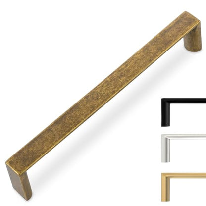 Antique Brass Kitchen Cabinet Pulls 5 Inch 10 Pack - color: Antique Brass, size: 5'' Hole Center(128mm)