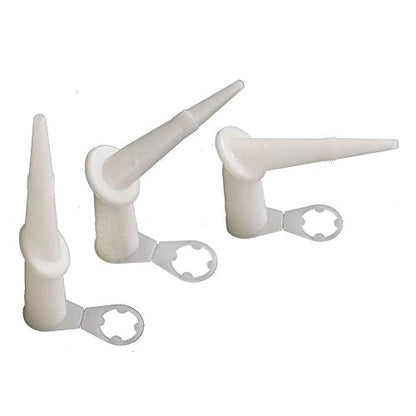 10-Pack Caulk Nozzles - Brostown Universal 360 Degree Rotating Bent Cartridge Sealant Nozzle Plastic Caulking Glue Head
