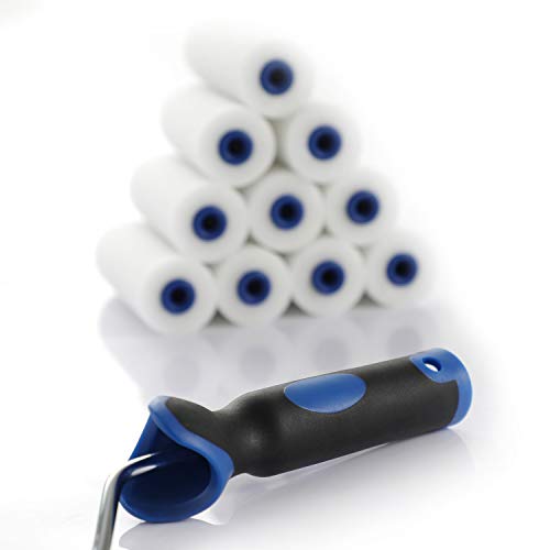 KUPOO 4" Foam Paint Roller High Density Covers for Mini Roller Kit11PCS