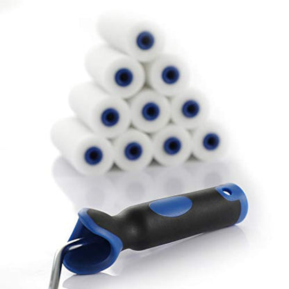 KUPOO 4" Foam Paint Roller High Density Covers for Mini Roller Kit11PCS
