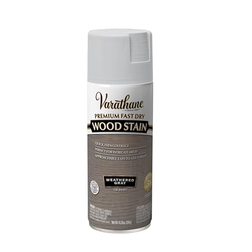 Varathane Premium Fast Dry Weathered Gray Wood Stain Spray - color: Weathered Gray, size: 10.25 Ounce (Pack of 1)