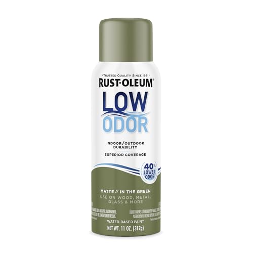 Rust-Oleum Low Odor Premium Spray Paint, Matte In The Green - color: In The Green, size: 11 Ounce (Pack of 1)