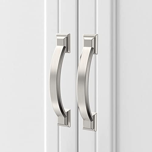 Asidrama 5 Pack 3 Inch(76mm) Brushed Satin Nickel Kitchen Cabinet Handles, Cabinet Pulls Kitchen Cabinet Hardware for Cupboard Drawer Pulls - color: Brushed Satin Nickel, size: 3" Hole Center(76mm), style: 5 Pack