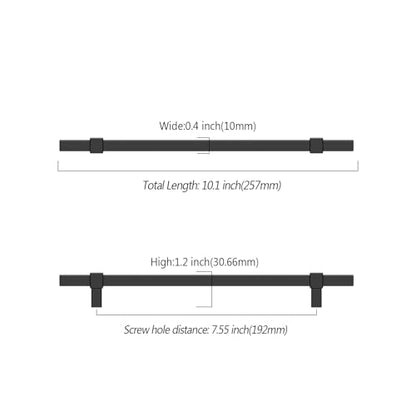 Asidrama 10 Pack 7.5 inch Matte Black Kitchen Cabinet Handles - color: Matte Black, size: 7.5" Hole Center(192mm)