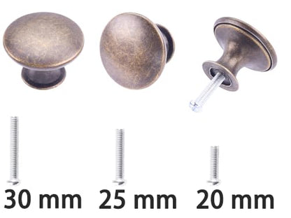 20 Pack Breen Bronze Kitchen Cabinet Knobs Round Drawer Pulls - color: Antique Bronze