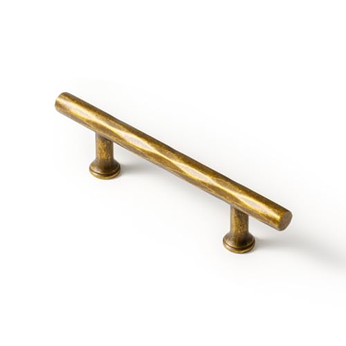 Goo-Ki 3" c-c Antique Brass Cabinet Pulls Hammered Drawer Pulls Zinc Alloy - color: Antique Brass, size: 3"(76mm) Center to Center