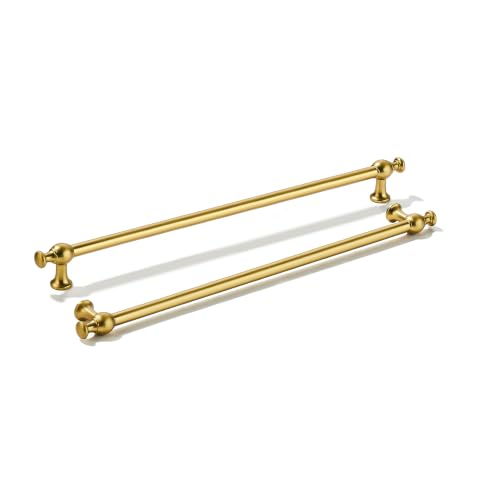 khtumeware 5-Pack 10-Inch(256mm) Vibrant Brushed Moderne Brass Cabinet Pulls - color: Vibrant Brushed Moderne Brass, size: 10"(256mm) Hole Center