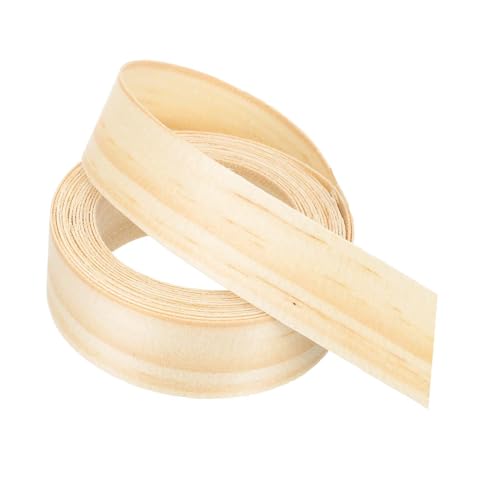 PATIKIL Pine Edge Banding, 7/8 Inch x 10 ft Wood Veneer Tape Pre-glued Flexible Plywood Edge Banding with Hot Melt Adhesive for Furniture Restoration - color: Pine, size: 7/8 Inch x 10 ft
