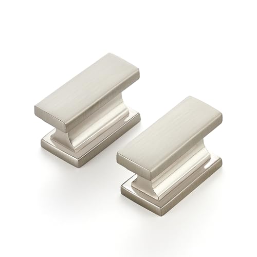 Brushed Nickel Cabinet Pulls, Single Hole, 10 Pack, Heavy Duty - color: Brushed Nickel, size: Single Hole