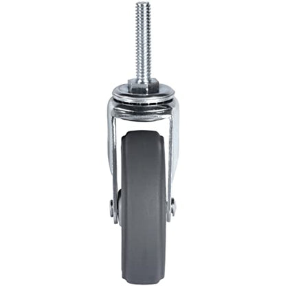 Finnhomy Caster Wheels 3 Inch Set of 4 Heavy Duty Threaded Stem Casters 5/16"-18x1-1/2 Swivel Rubber Industrial Castors Premium Wheels for Wire Shelving/Furniture/Carts Load Bearing 720 Lbs Gray - size: 5/16" -18 x 1-1/2" (No Brake)