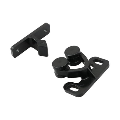 HJGarden 4PCS 31x32x28mm Black Roller Type Door Catch Latch Plastic Spring Loaded Collision Lock Furniture Fittings Cabinet Hardware Suitable for Vessels Wardrobes Dressing Table