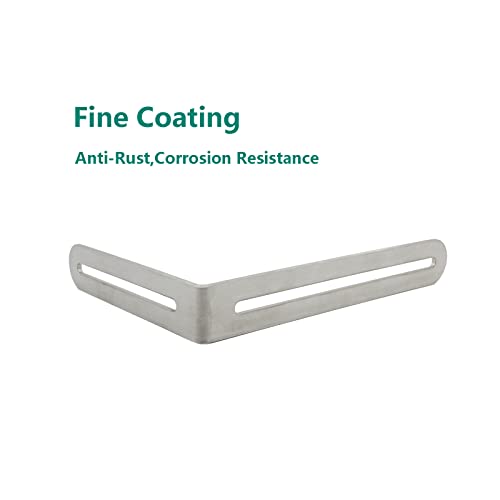 4 PCS Adjustable L-Shape Corner Brace, ULIFESTAR Heavy Duty Thicken Stainless Steel Joint Right Angle Brackets L Slotted Support Shelf Bracket for PC Case,Fixing Furniture-120x165x3mm/4.72x6.5x0.12'' - size: Silver 4.72 x 6.5 x 0.12 inches