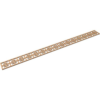 46 3/8"W x 4"H x 1/4"T Cambridge Fretwork Moulding, Maple - color: Maple, size: 4-in. H x 0.25-in. T
