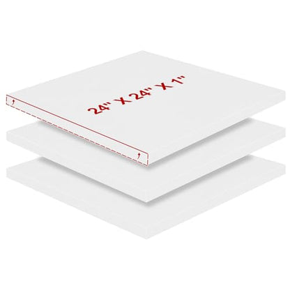 High Density Upholstery Foam 1" X 24" X 24", 3PCS Couch Cushion Replacement - size: 1" X 24" X 24"