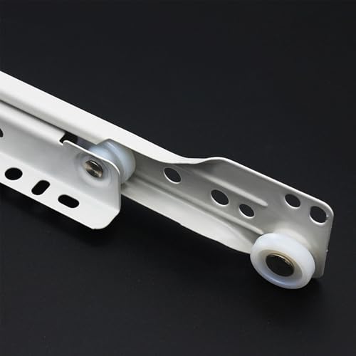 12 Inch Drawer Slide Kit, Soft Close Heavy Duty Drawer Slide Bottom Mount,Coated Steel Drawer Track with Smooth Nylon Rollers, Drawer Glides Replacement for Cabinet Dresser, White - size: 0.8mm 12 in