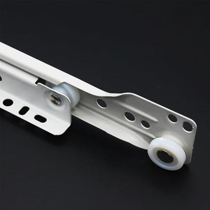 12 Inch Drawer Slide Kit, Soft Close Heavy Duty Drawer Slide Bottom Mount,Coated Steel Drawer Track with Smooth Nylon Rollers, Drawer Glides Replacement for Cabinet Dresser, White - size: 0.8mm 12 in