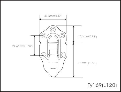 QCAA Toggle Hasp Latch for Small Metal Box, 38mm x 70mm, Nickel, Made in Taiwan, 2 Pack - color: Nickel, size: 2 Pack