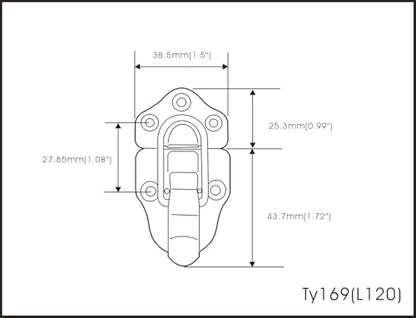 QCAA Toggle Hasp Latch for Small Metal Box, 38mm x 70mm, Nickel, Made in Taiwan, 2 Pack - color: Nickel, size: 2 Pack