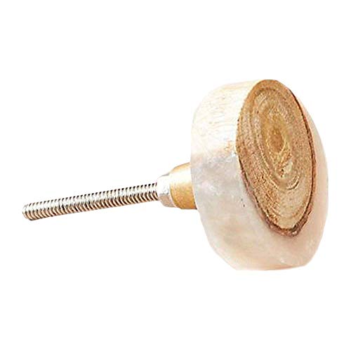 Perilla Home Set of 6 Wooden Knobs for Cabinet & Drawers Decorative Knobs for Home Kitchen Cabinet Hardware Cupboard Glass Door Dresser Wardrobe and Drawer Pulls (Style 1) - style: Wooden