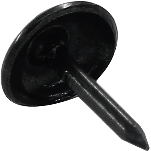 Piutouyar 200 Pcs Black Upholstery Tacks Antique Thumb Tacks, 11 x 13mm - size: 11x13mm