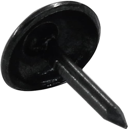 Piutouyar 200 Pcs Black Upholstery Tacks Antique Thumb Tacks, 11 x 13mm - size: 11x13mm