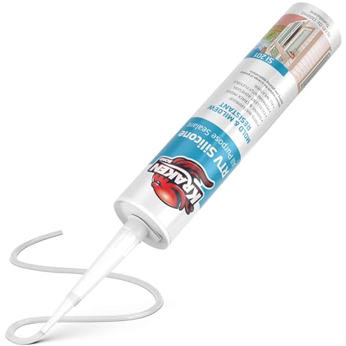 Kraken Bond RTV Silicone Sealant Translucent (1 x 10.1 fl.oz.)%100 Waterproof Silicone Caulk Kitchen and Bathroom, All Purpose, Window Caulking Sealant Outdoor, RV, 1 Pack - size: 1 Pack