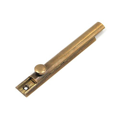 Bitray Slide Latch Solid Brass Flush Bolt Antique Vintage Latch 4-inch Length - style: 1pcs/Bronze/4 inch