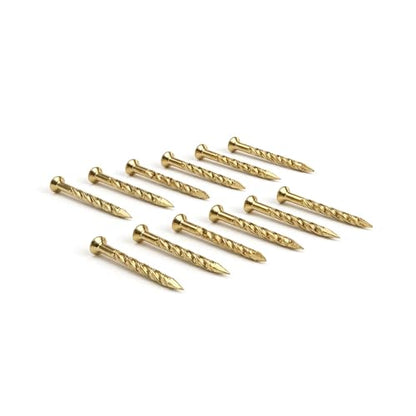 MD Building Floor Metal Screw Nails, Satin Brass, 1-1/4in, 1lb - size: 10 Packs of 1 lb. Packages