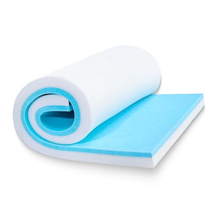 1"x24"x72" Upholstery Foam High Density Gel Memory Foam Cushion - size: 72" X24"x1