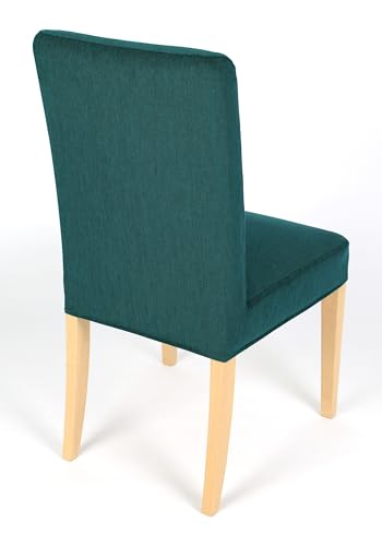 Henriksdal Chair Cover Solid Color Durable Heavy Weight Chenille Fabric Slipcover for Henriksdal Dining Chair (Teal, Single) - color: Teal