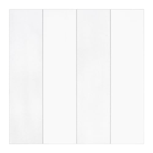 16-Sheet Peel and Stick Backsplash Tile, 9" x 9" Stacked 3D Handmade Looks Square Self Adhesive Wall Tiles for Kitchen Bathroom, White Mixed - color: White Mixed, size: Stacked