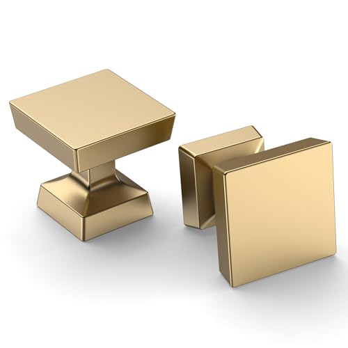 Amerdeco 10 Pack Champagne Bronze Cabinet Knobs 1.2" - color: Champagne Bronze, size: Knob