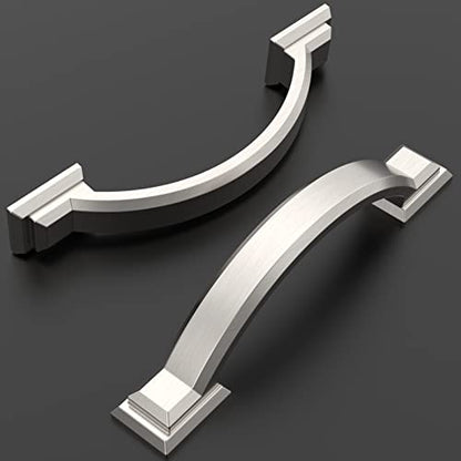 Amerdeco 10 Pack Brushed Satin Nickel Cabinet Pulls 3" - color: Brushed Satin Nickel, size: 3" hole center