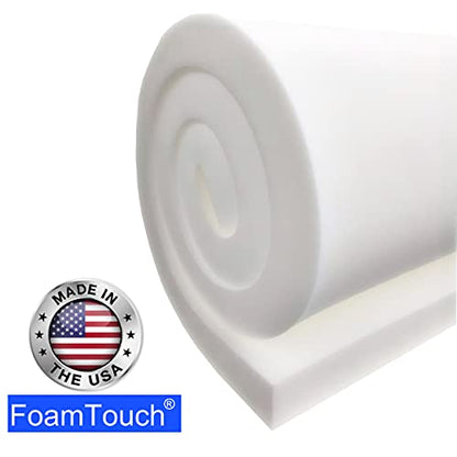 FoamTouch Upholstery Foam Cushion High Density 2'' Height x 23'' Width x 23'' Length Made in USA - size: 2x23x23