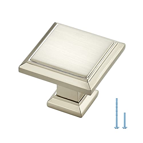 Ravinte Hardware Gold Cabinet Pulls, Single Hole, 5 Pack - color: Brushed Nickel, size: Single Hole