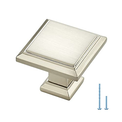 Ravinte Hardware Gold Cabinet Pulls, Single Hole, 5 Pack - color: Brushed Nickel, size: Single Hole