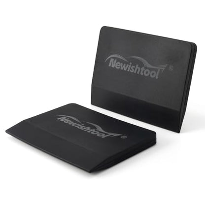 NEWISHTOOL Soft Silicone Small Squeegee for Vinyl, 2 PCS Rubber PPF Tool - color: Black
