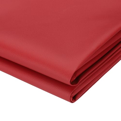 PATIKIL 63x39.4in Faux Leather Sheets, Faux Leather Fabric Sheets Vinyl Fabric Synthetic Soft Waterproof PVC for Replacement Upholstery Car Furniture Sofa Boat Marine, Wine Red - color: Wine Red